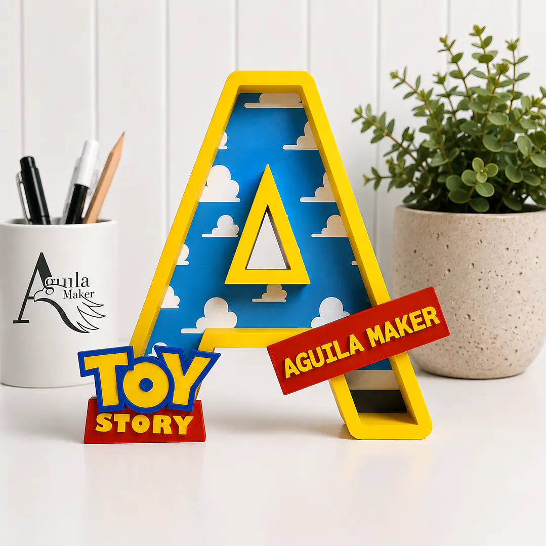 Letra 3D Personalizada Toy Story con Nombre 1