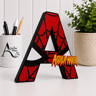 Letra 3D Personalizada Diseño Arácnido