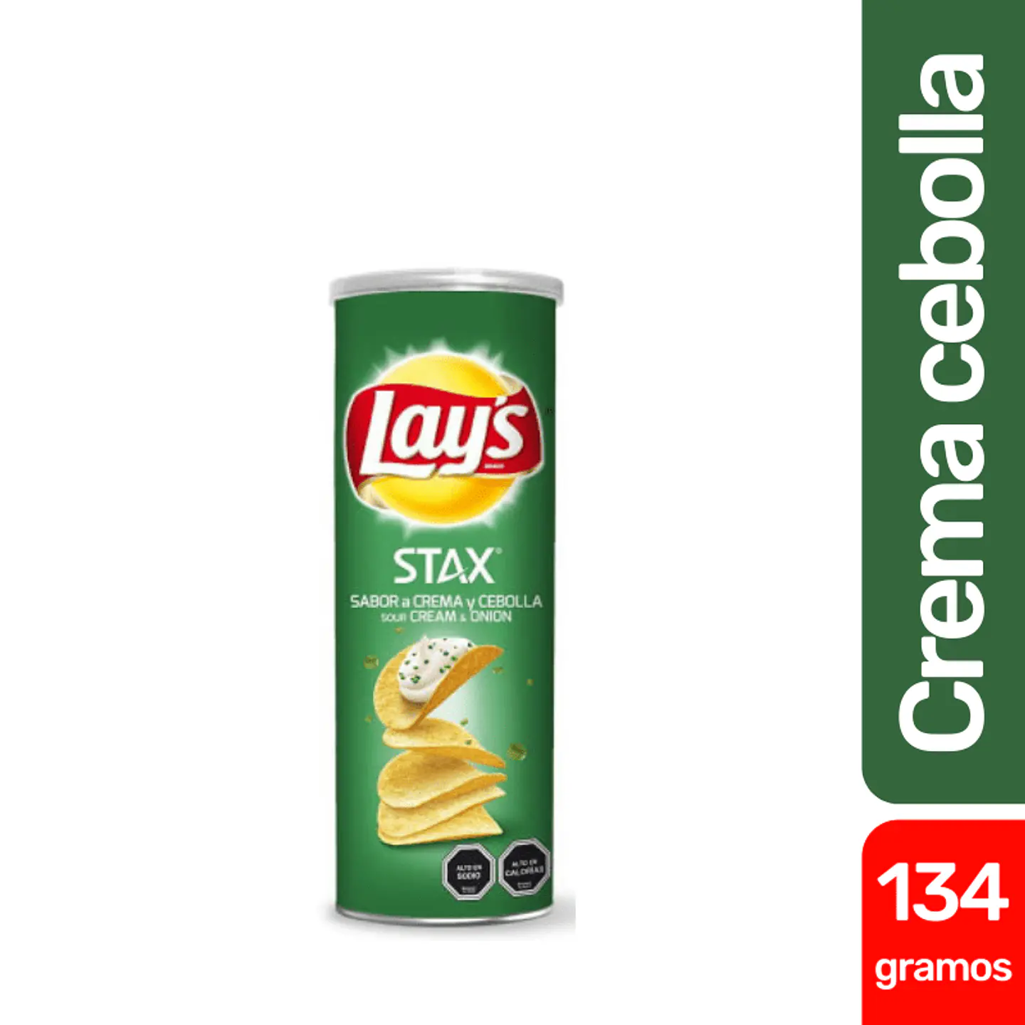 Lays Stax Crema y Cebolla 134g 1