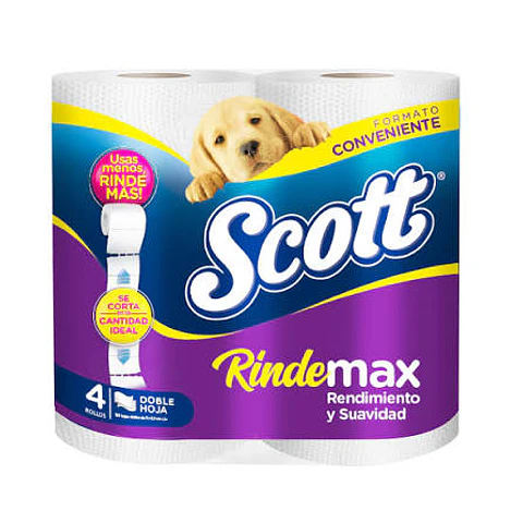 Higienico Scott Doble Hoja 4 Rollos