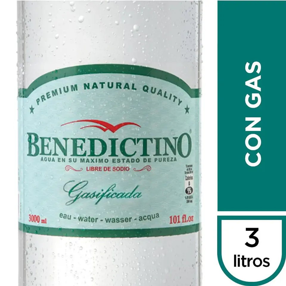 Benedictino Gasificada 3 Lts 1