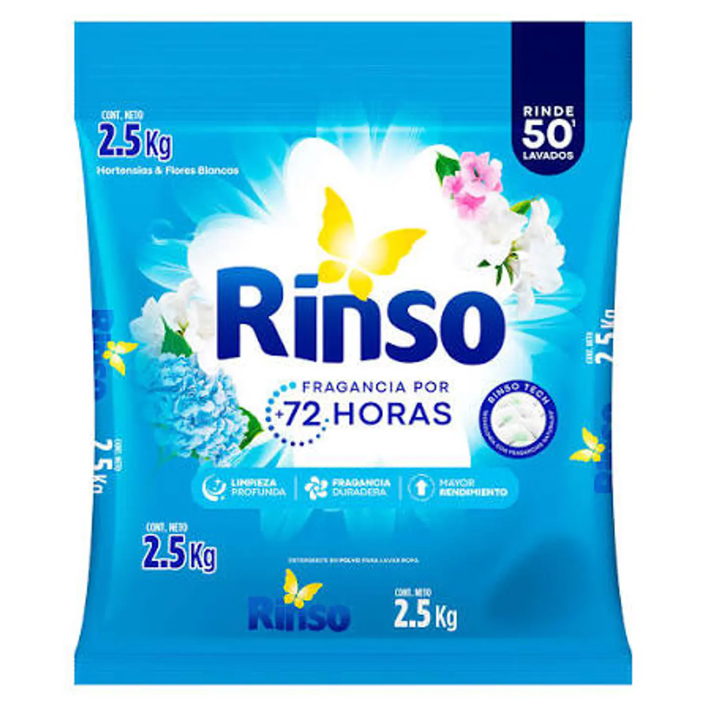 Detergente Rinso 2,5 Kg Hortensias y Flores  1