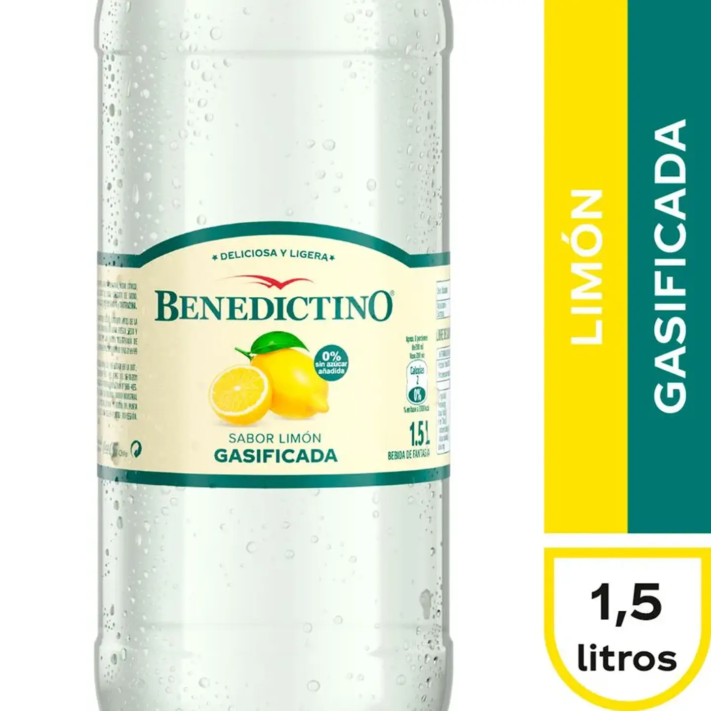Benedictino Gasificada Sabor Limón 1.5 Lts 1