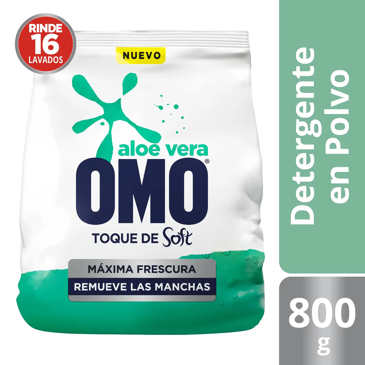 Detergente Omo Aloe Vera Toque de Soft 800 Grs 1