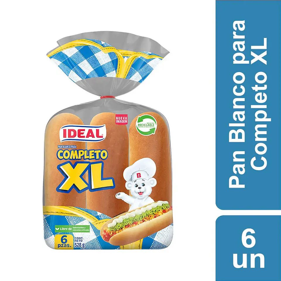 Pan Blanco Completo XL 6 Pzas 1