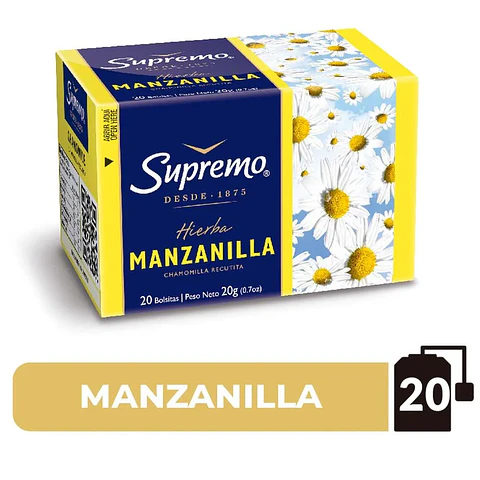 Hierba Manzanilla 20 Bolsitas