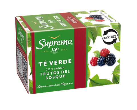 Té Verde Frutos del Bosque 20 Bolsitas
