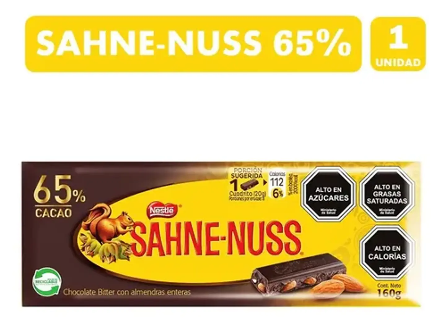 Sahne Nuss 65% Cacao 160g 1