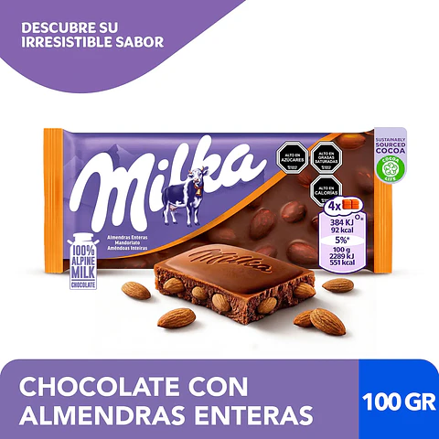 Milka Almendras Enteras 100g