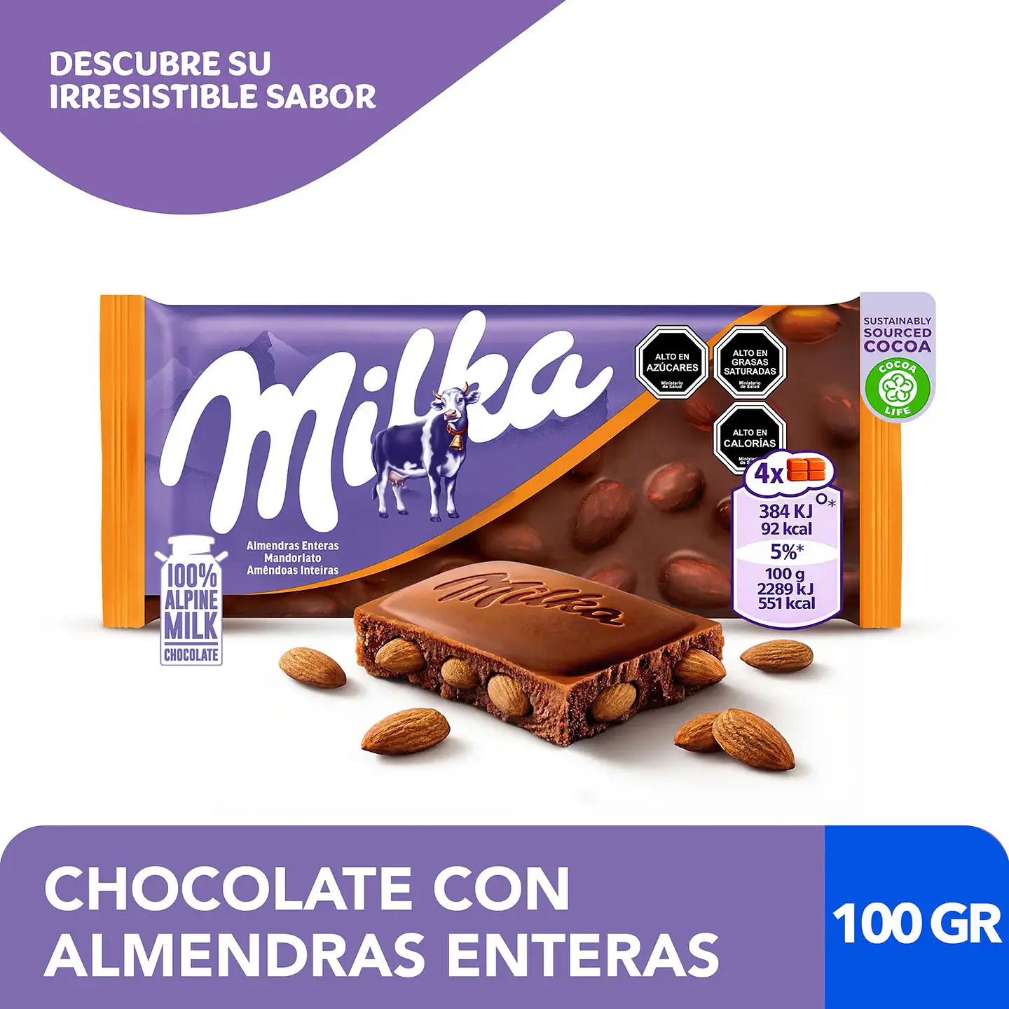 Milka Almendras Enteras 100g 1