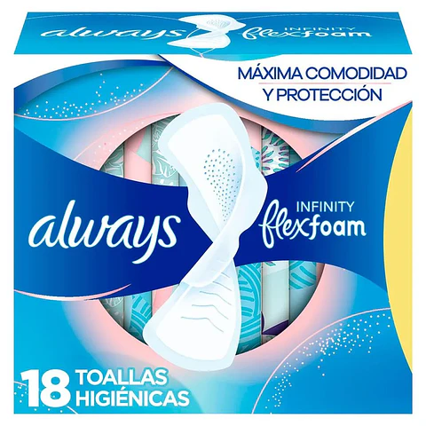 Toallas Higiénicas Always Infinity Día con Alas 18 U