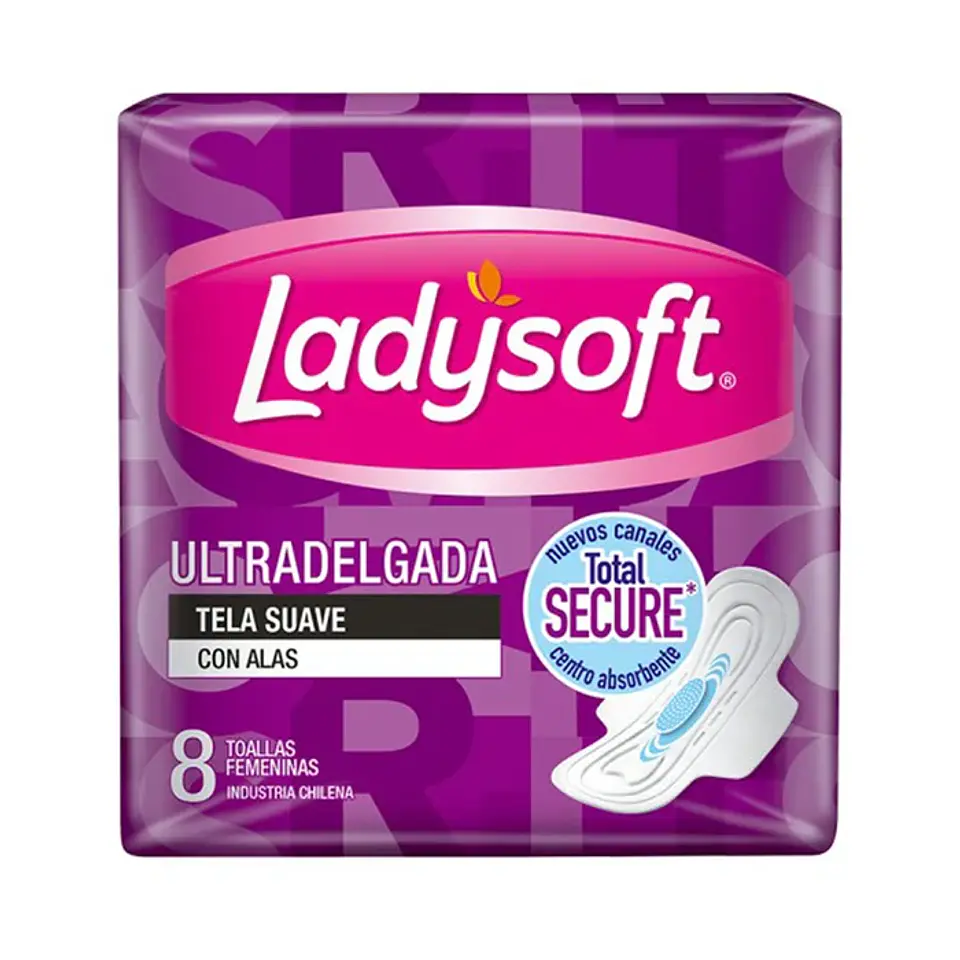 Toallas Femeninas Ladysoft Ultradelgada 8 U 1