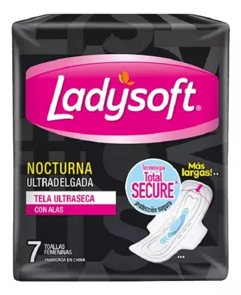 Toallas Femeninas Nocturna Ultradelgada Ladys