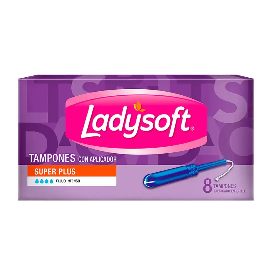 Tampones Super Plus con Aplicador Ladysoft 8 U 1
