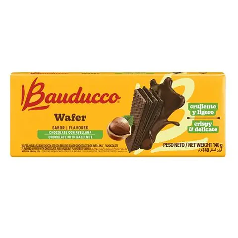 Wafer Chocolate con Avellana Bauducco 140g