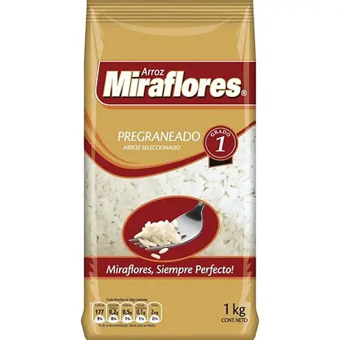 Arroz Miraflores Pregraneado G1 1 kg