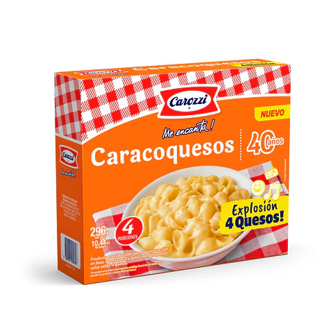 Caracoquesos 4 quesos Carozzi 296g