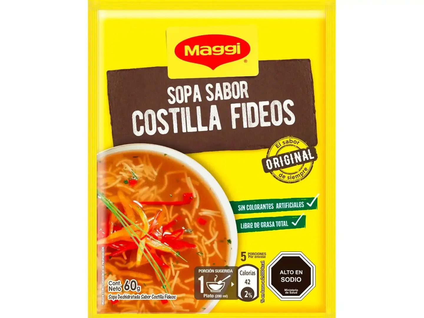 Sopa Costilla Fideos Maggi 1