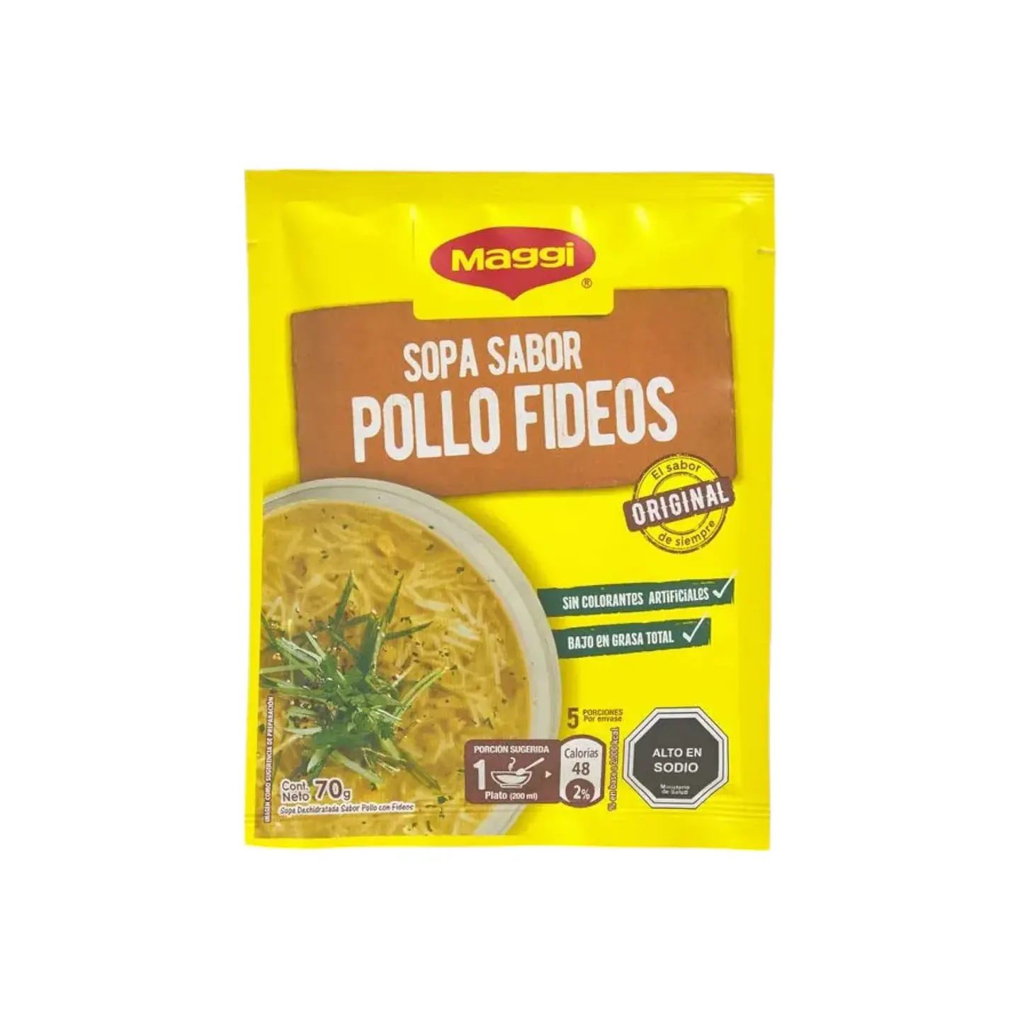 Sopa Pollo Fideos Maggi 70g 1