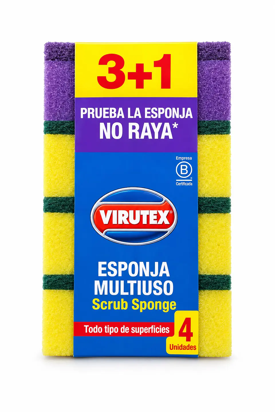 Esponja Multiuso 3+1 Virutex 1
