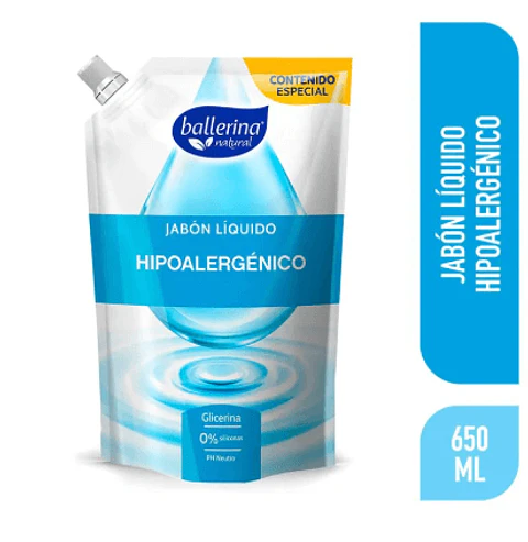 Jabón Líquido Hipoalergénico 650 ml Ballerina