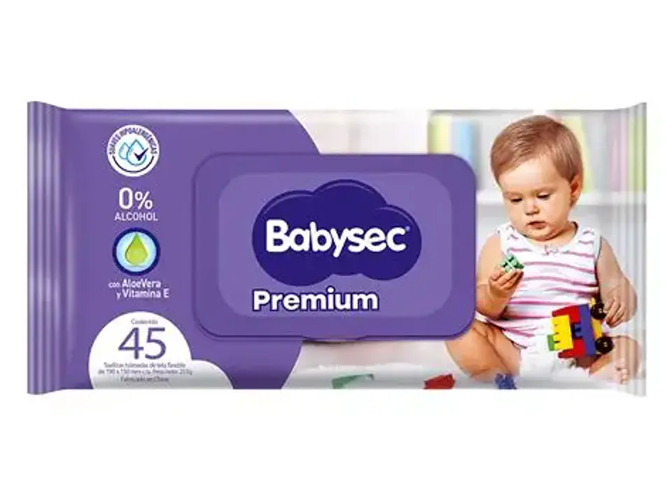 Toallas Húmedas Babysec 45 un 1