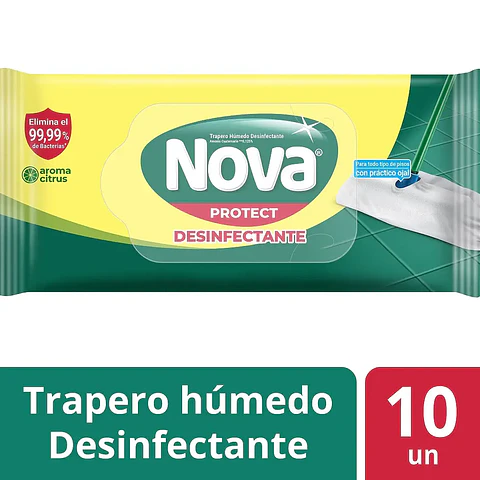 Trapero Húmedo Desinfectante Nova 10 unidades