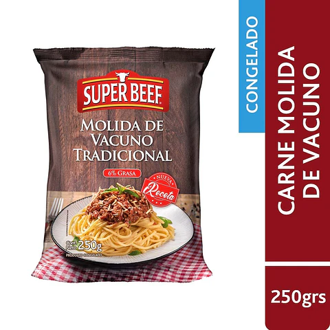 Molida de Vacuno Tradicional Super Beef 250g