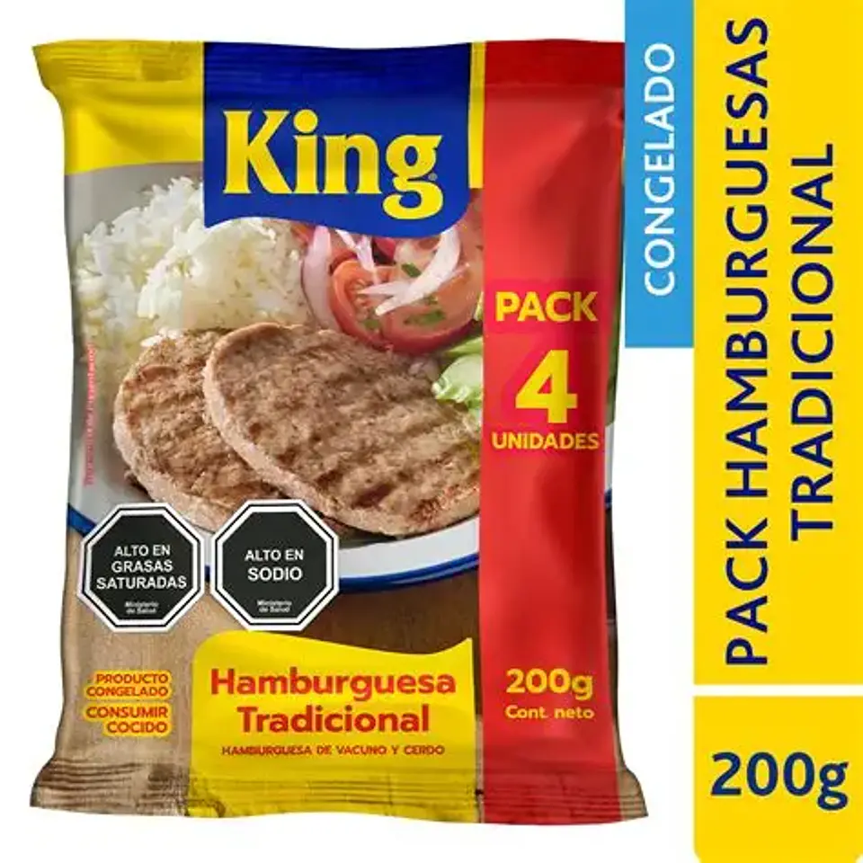 Pack x 4 Hamburguesa Tradicional King 200g  1