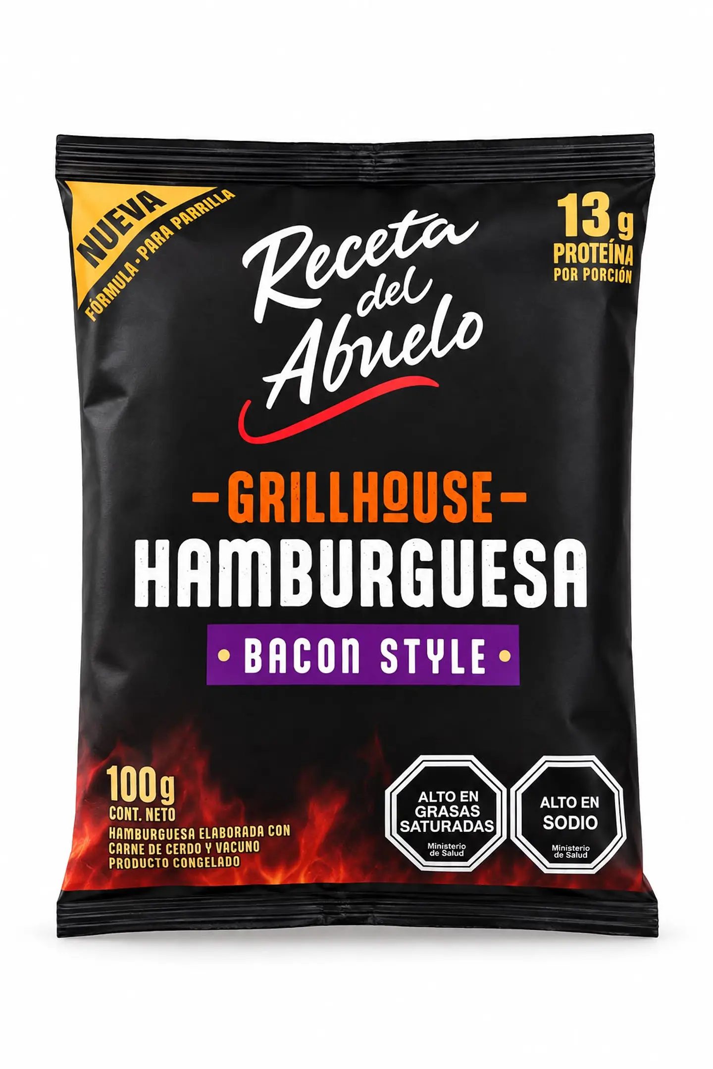 Hamburguesa Grillhouse 100g Bacon Style Receta del Abuelo  1