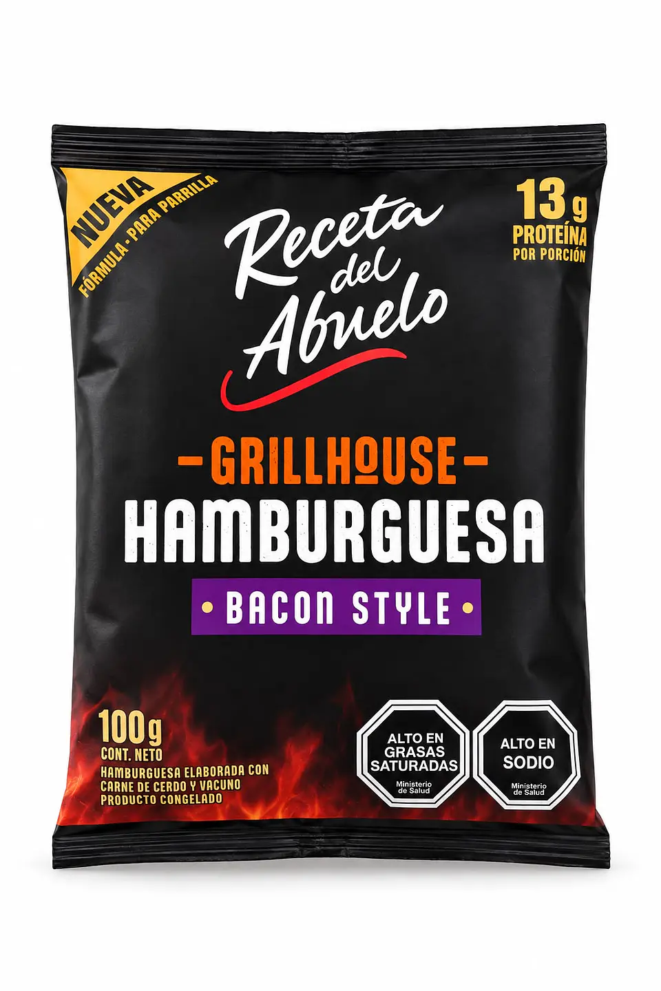 Hamburguesa Grillhouse 100g Bacon Style Receta del Abuelo  1