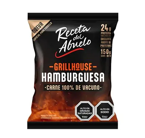 Grillhouse Hamburguesa 100% Vacuno 150g Receta del Abuelo