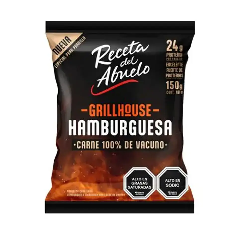 Grillhouse Hamburguesa 100% Vacuno 150g Receta del Abuelo 1