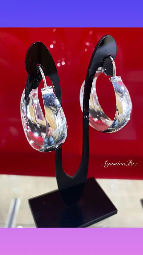 Aros Argolla Bote Plata 925