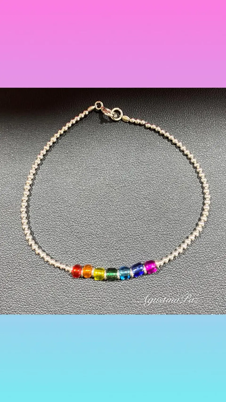 Pulsera Mostacillas Colores y Plata 925 1