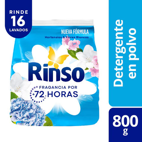 Rinso Hortensias y Flores Blancas 800 grs