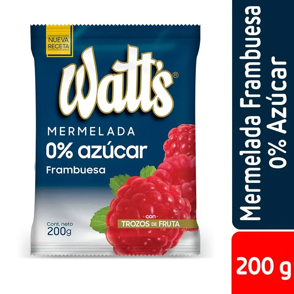 Mermelada Frambuesa Watts 0% Azúcar 200g 1
