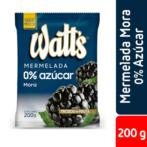 Mermelada Mora Watts 0% Azúcar 200g