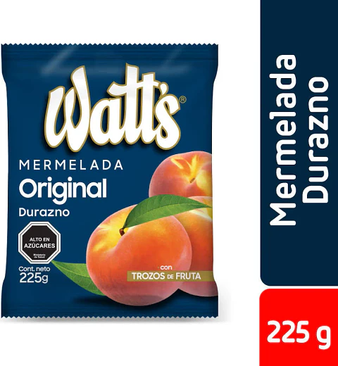 Mermelada Durazno Watts 225g