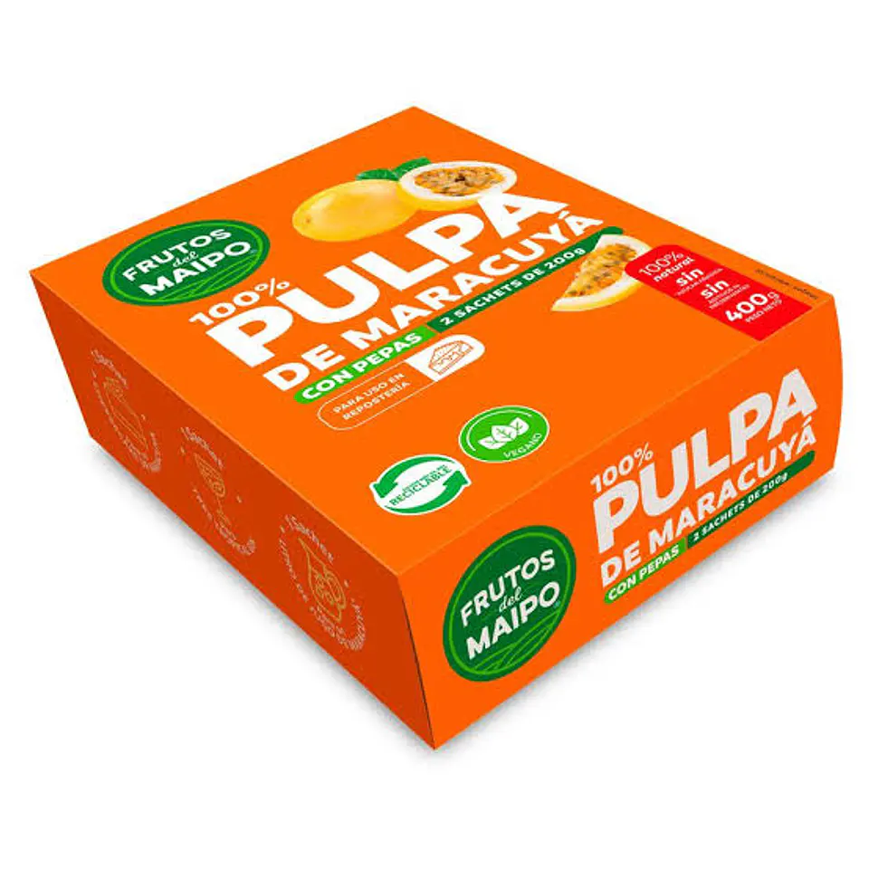 Pulpa de Maracuya 400g Frutos del Maipo 1