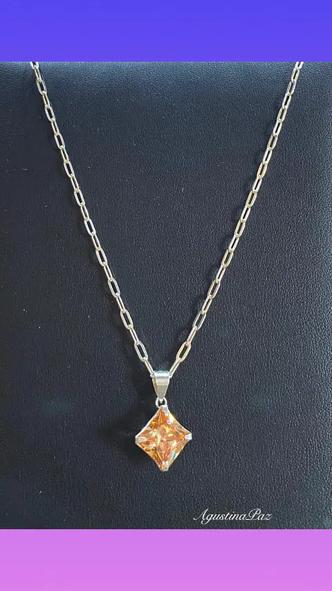 Cadena más Colgante Circón Plata 925