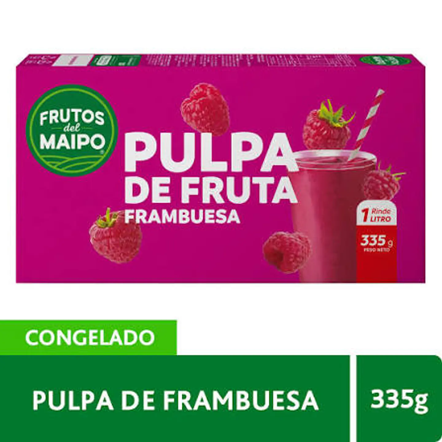 Pulpa de Frambuesa 335g Frutos del Maipo 1