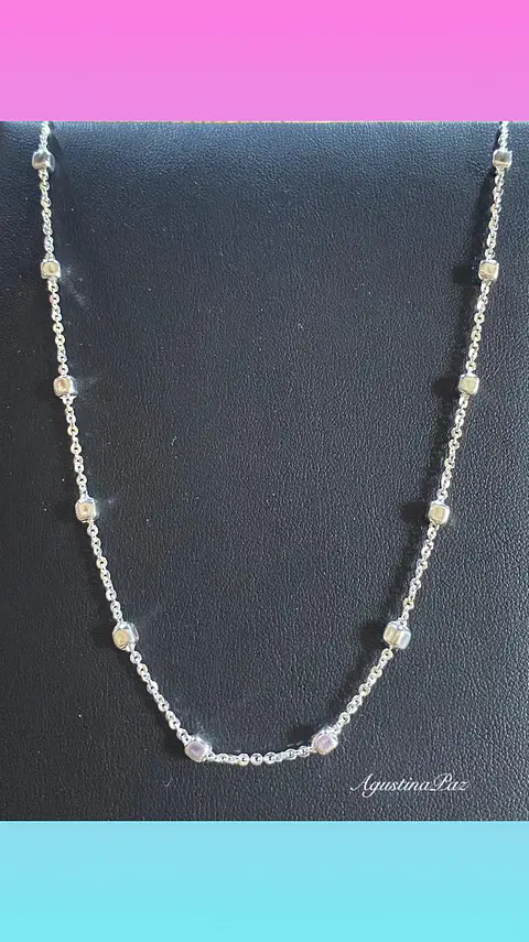 Cadena Hexágonos Plata 925