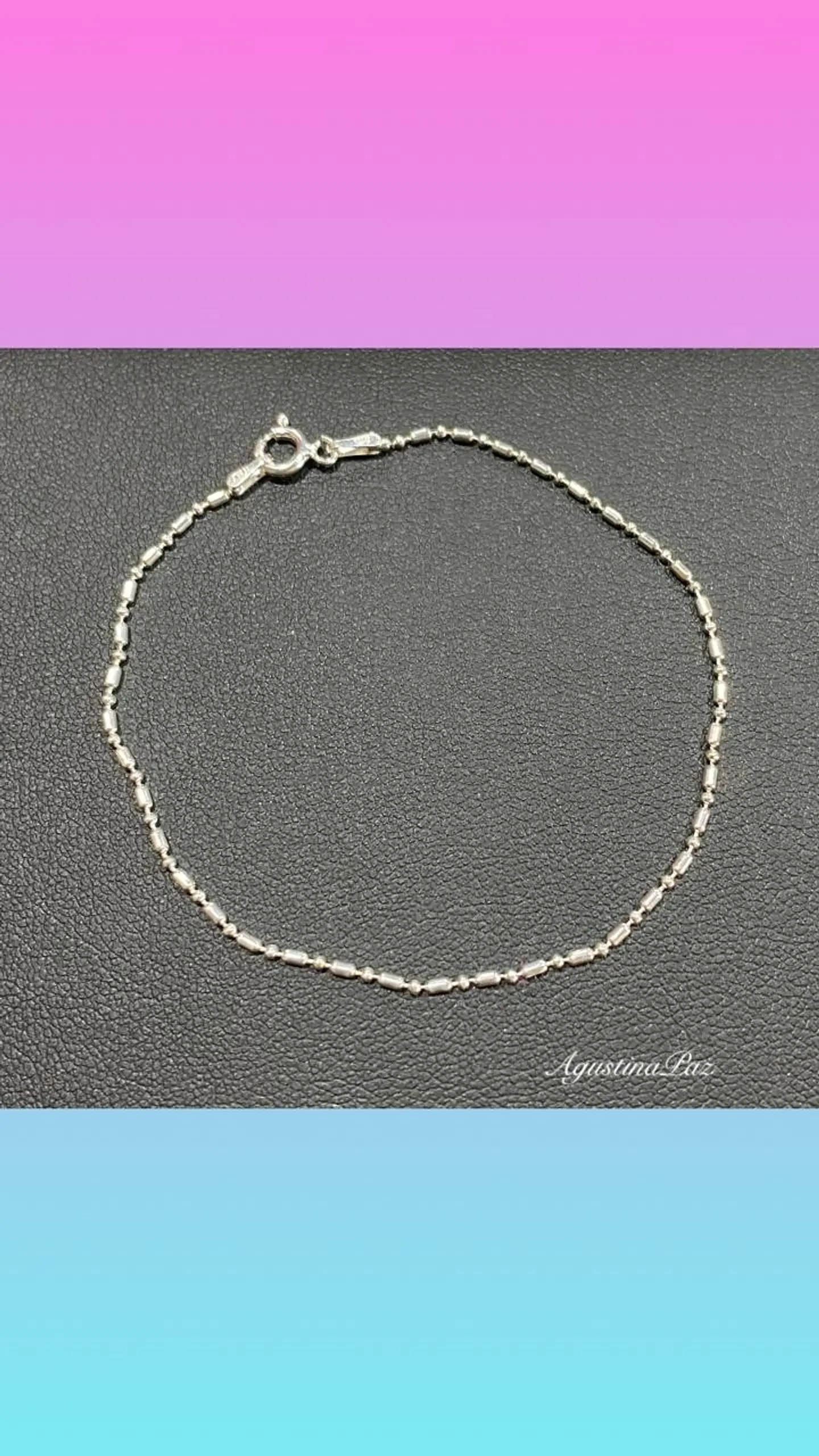 Pulsera Bolitas y Eslabones Plata 925 1