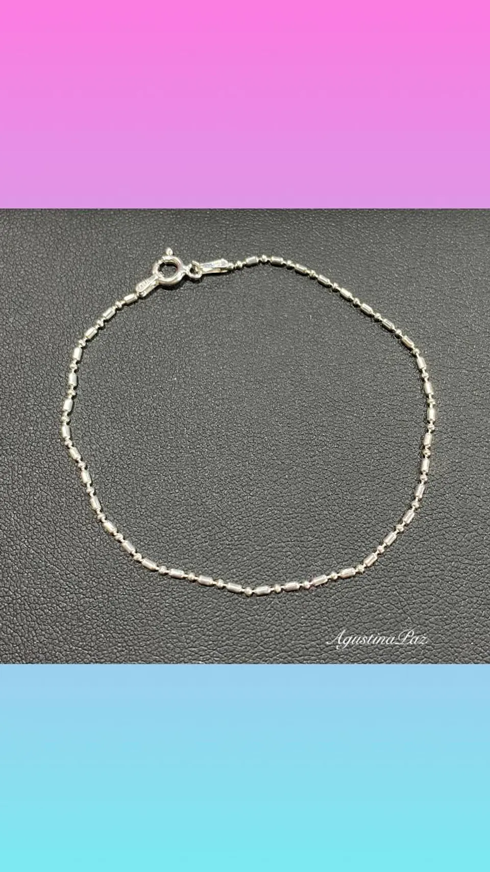 Pulsera Bolitas y Eslabones Plata 925 1