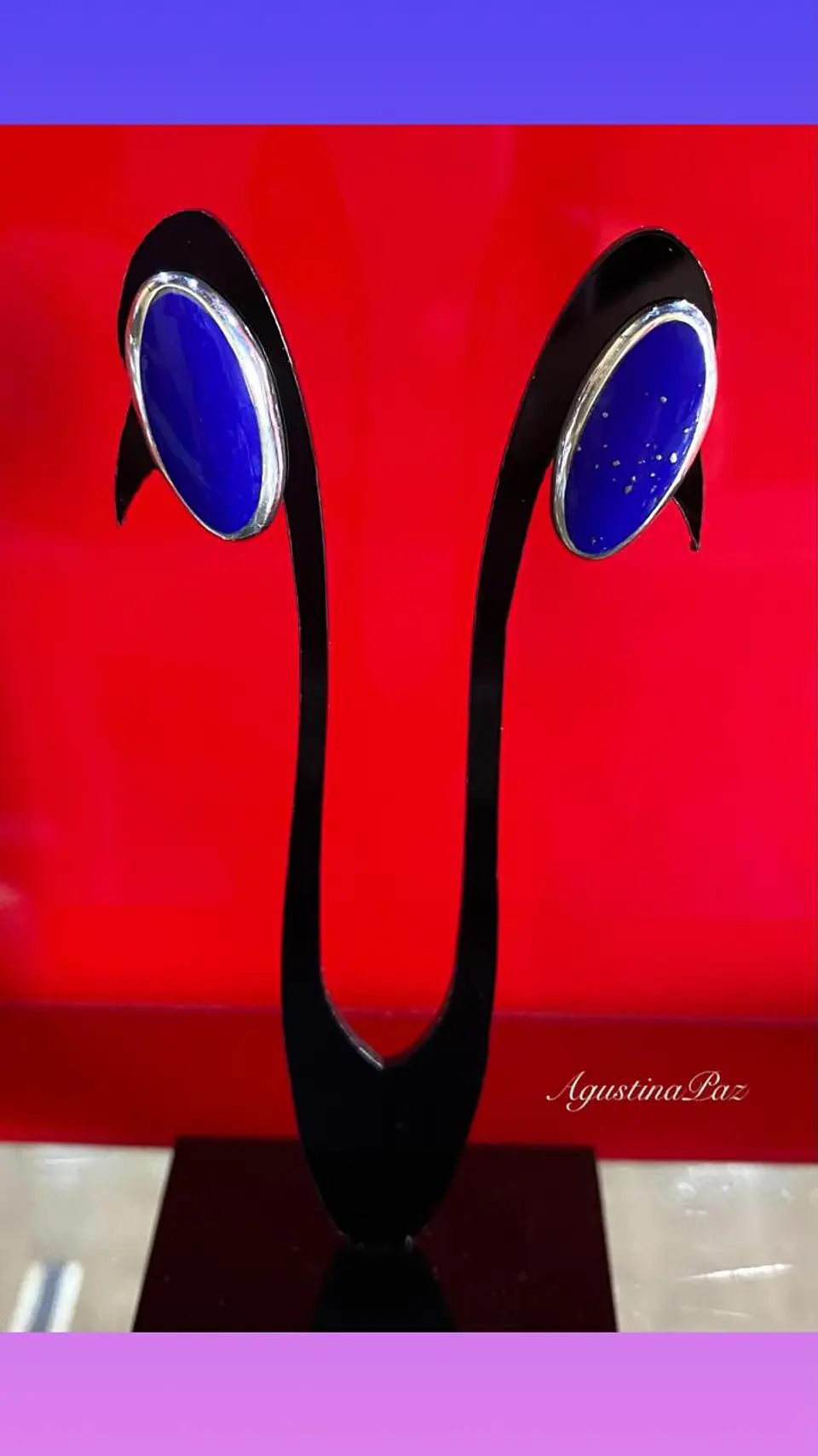 Aros Lapislázuli Plata 925 1