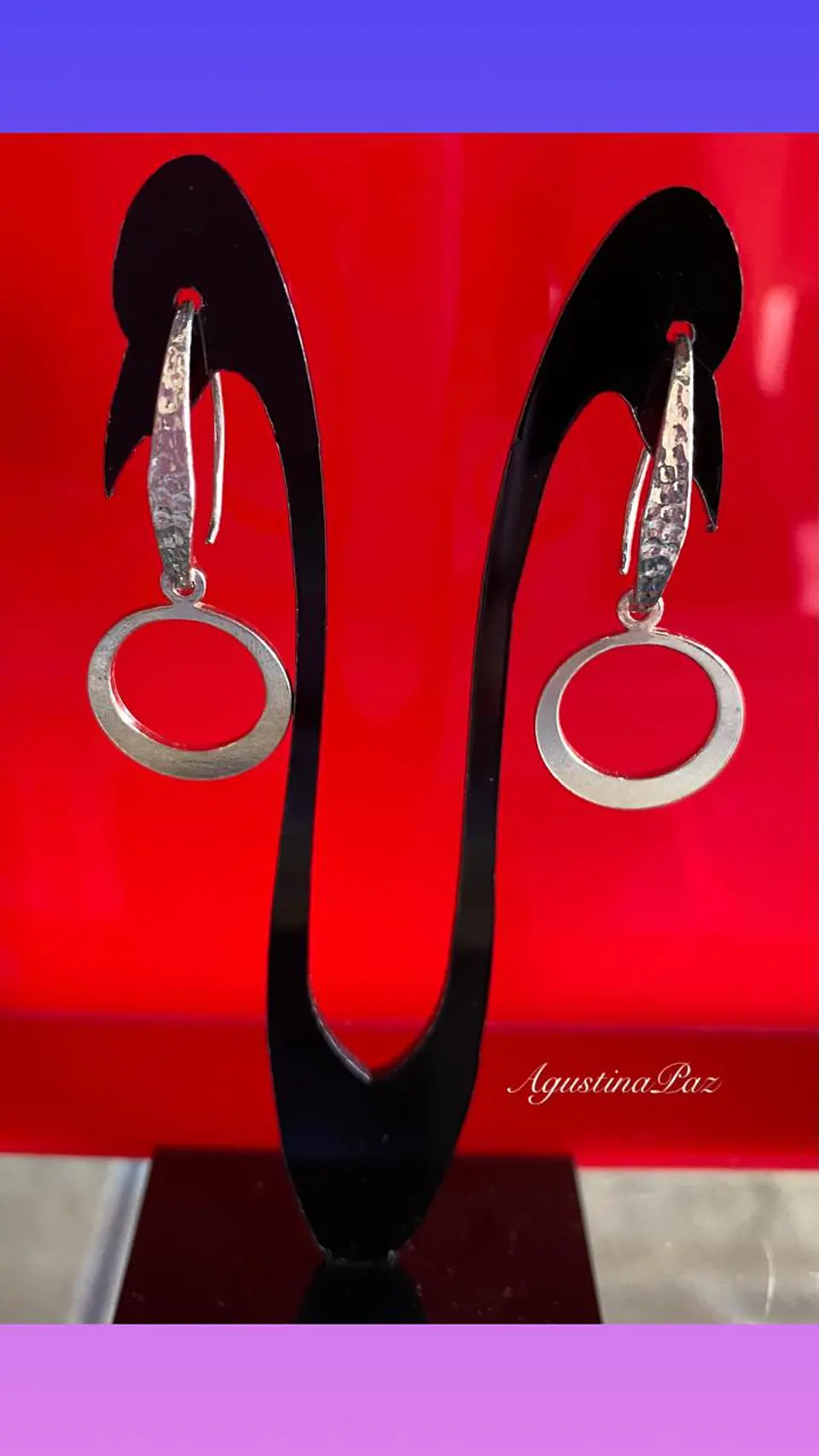 Aros con Circulos Colgantes Plata 925 1