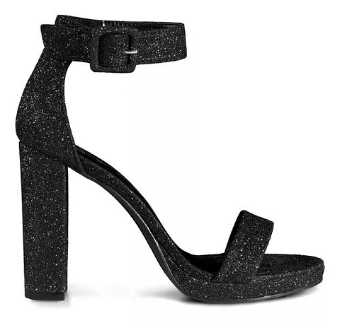 SANDALIA FIESTA NEGRO GLITER 