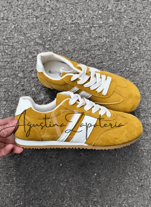 ZAPATILLA RETRO MOSTAZA