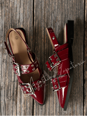 PUNTILLA FLAT ROJO ITALIANO